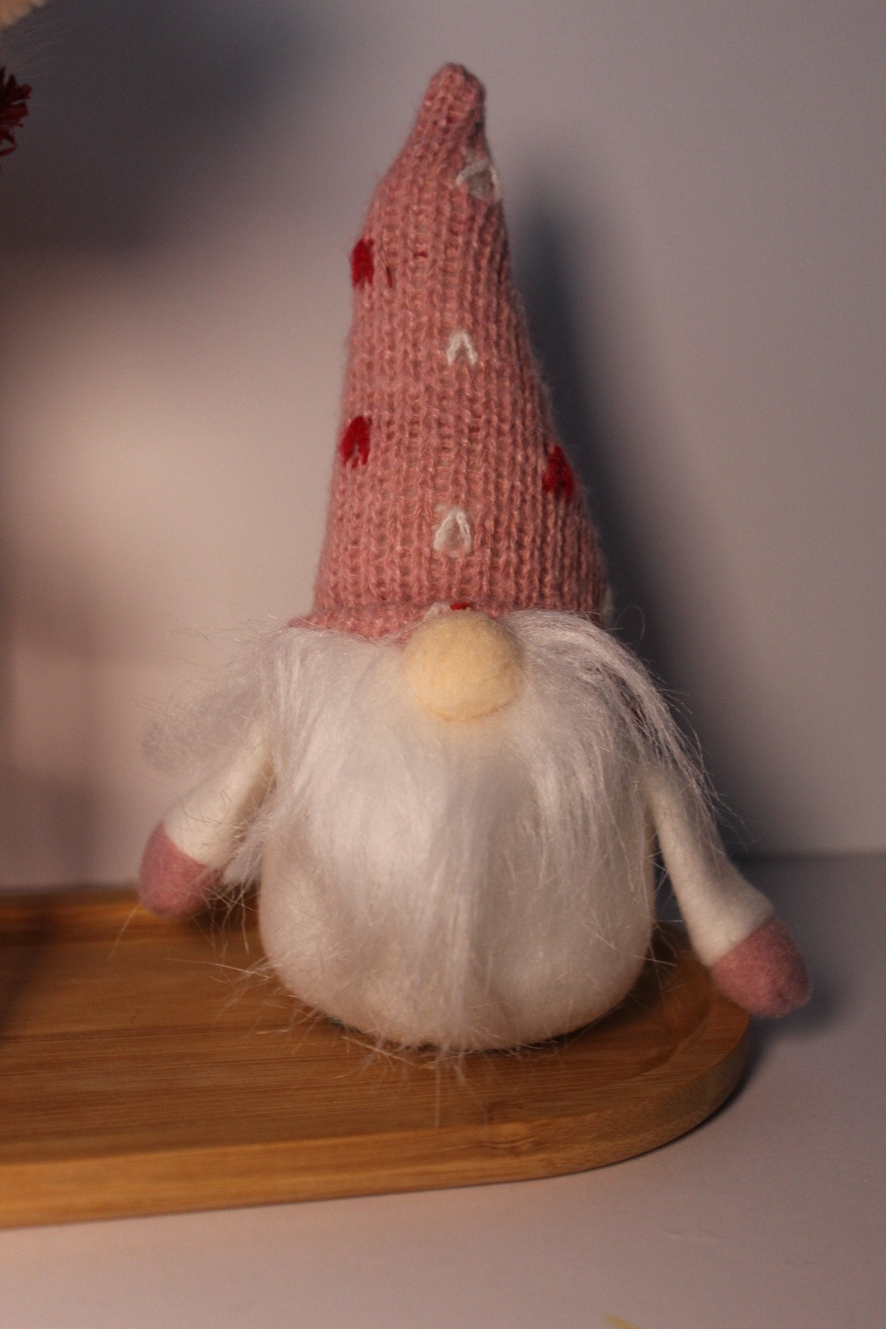 Plankje met gnoom roze