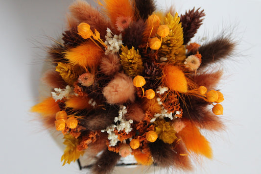 Bloempot met bril - klein, oranje