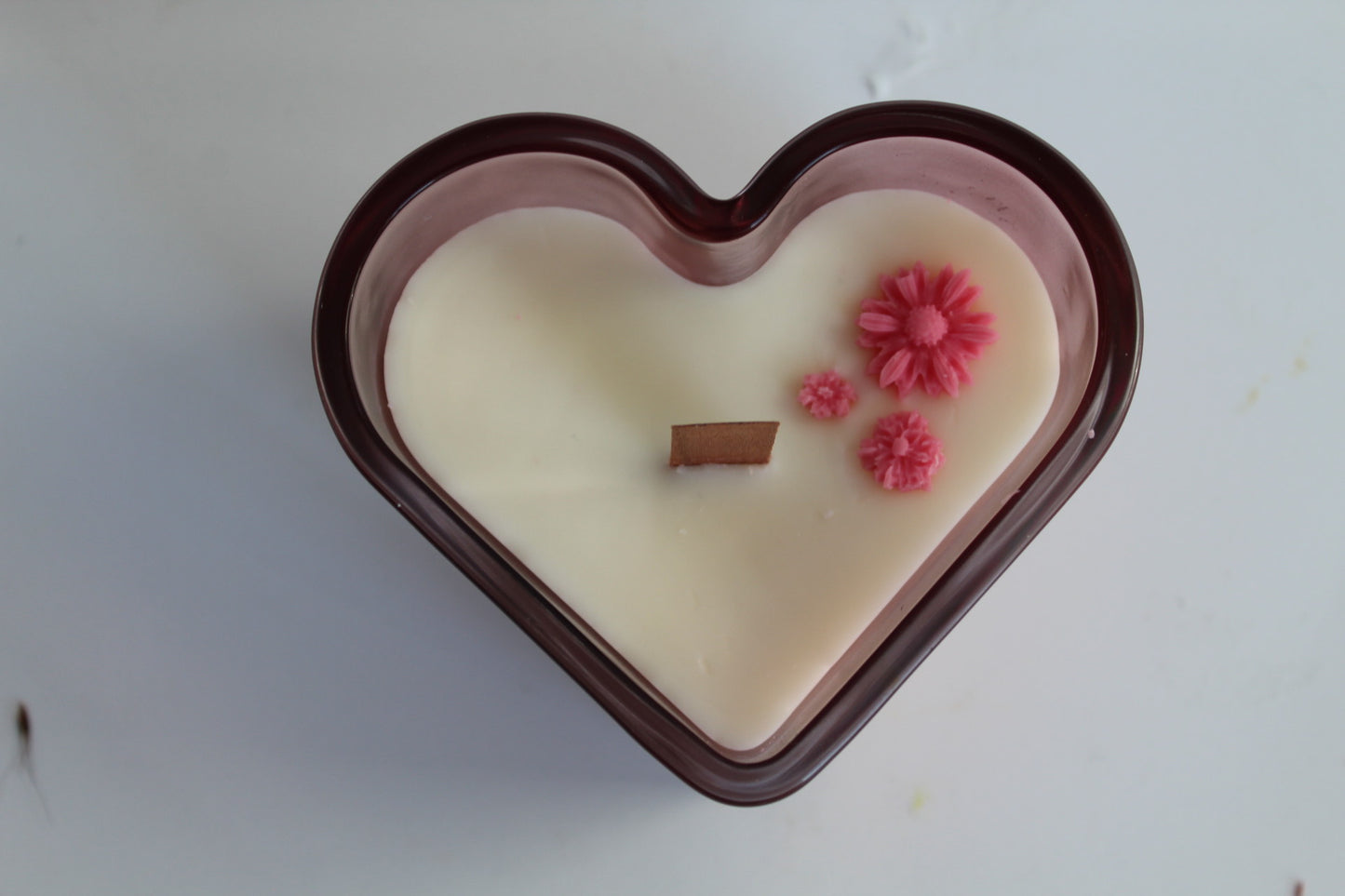 Kaars hart roze