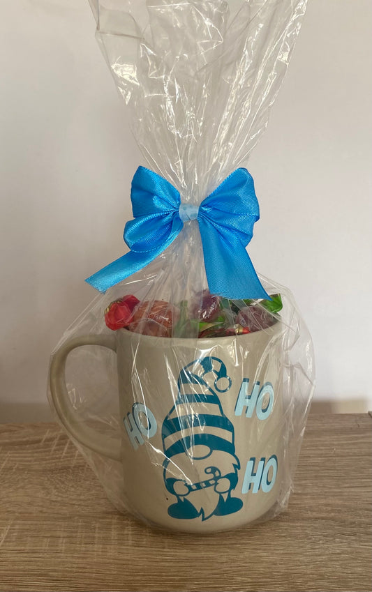 Tas kerst gnoom blauw