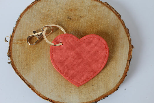 Sleutelhanger leer rood