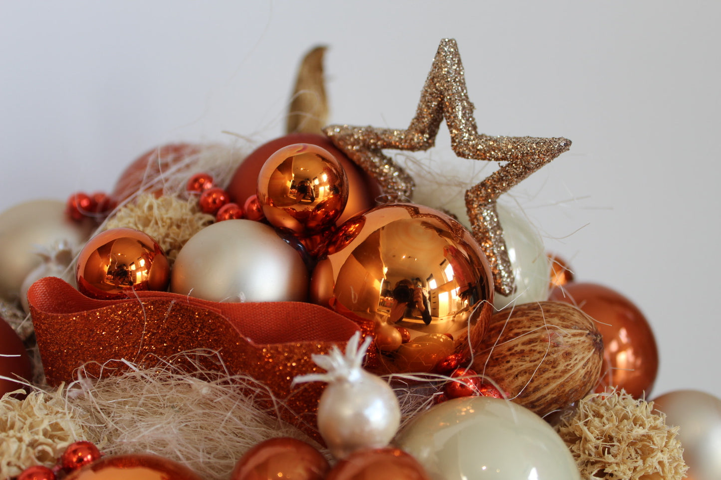 Kerststukje oranje