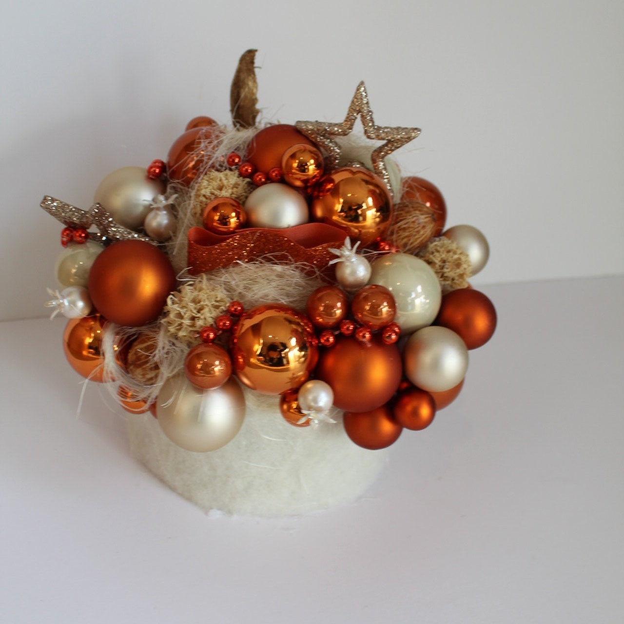 Kerststukje oranje