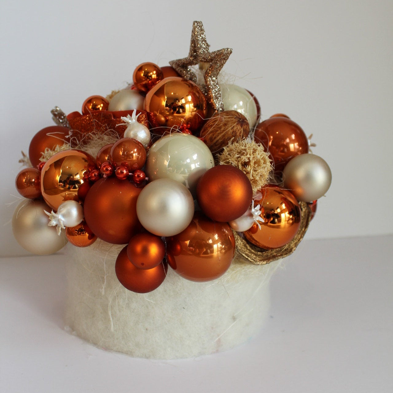 Kerststukje oranje