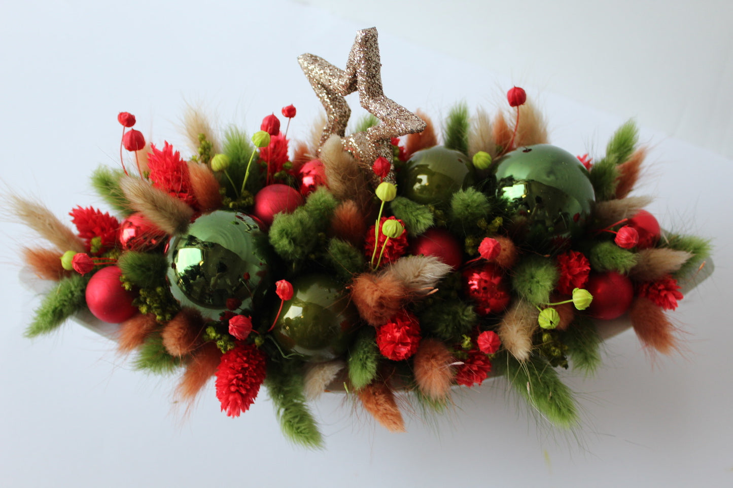 Bloemstuk kerst groen