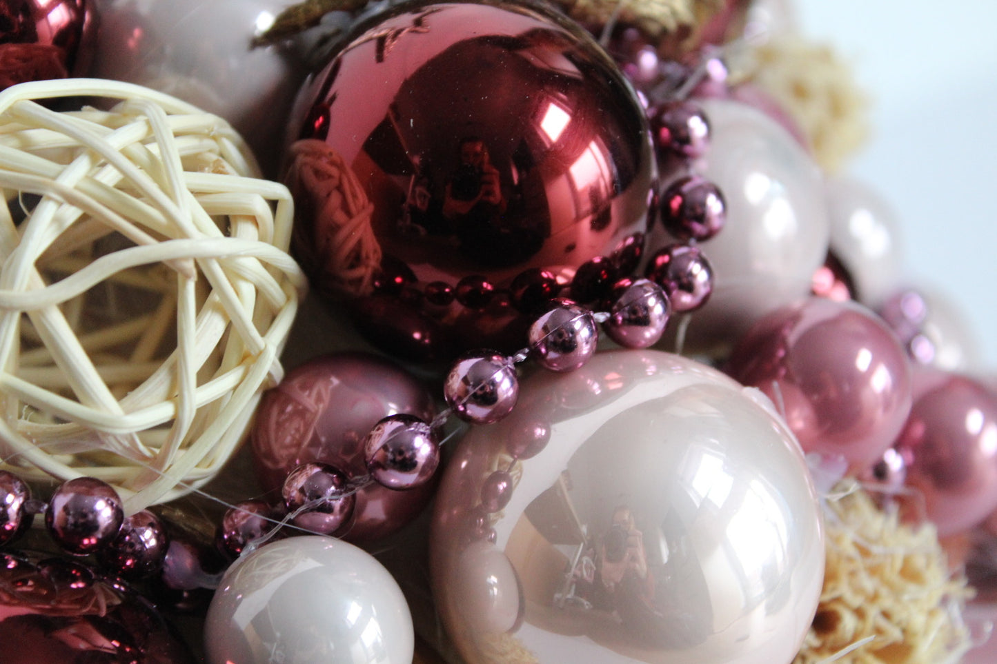 Kerststukje roze