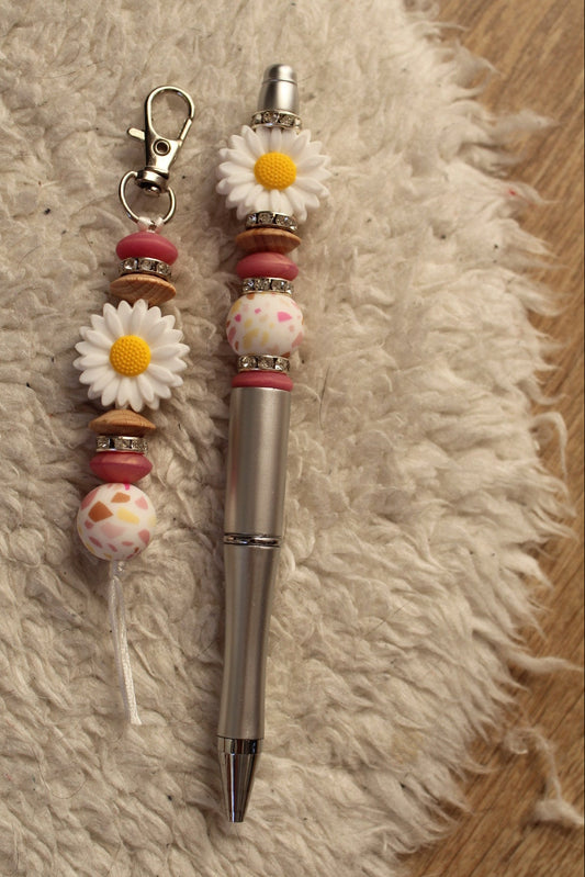 Set pen & sleutelhanger - roze