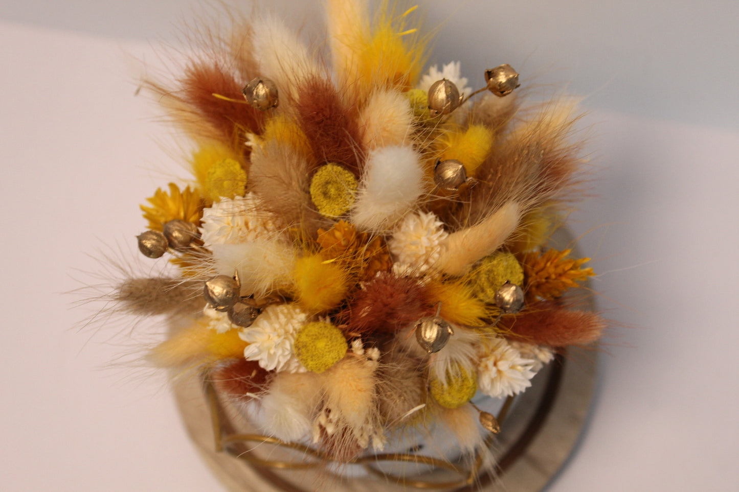 Bloempot met bril - klein, goud