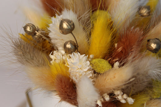 Bloempot met bril - klein, goud