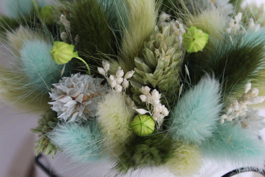 Bloempot met bril - klein, groen