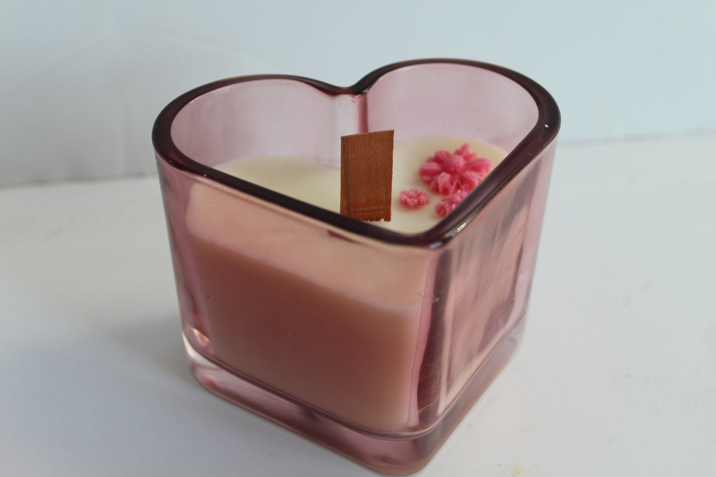 Kaars hart roze