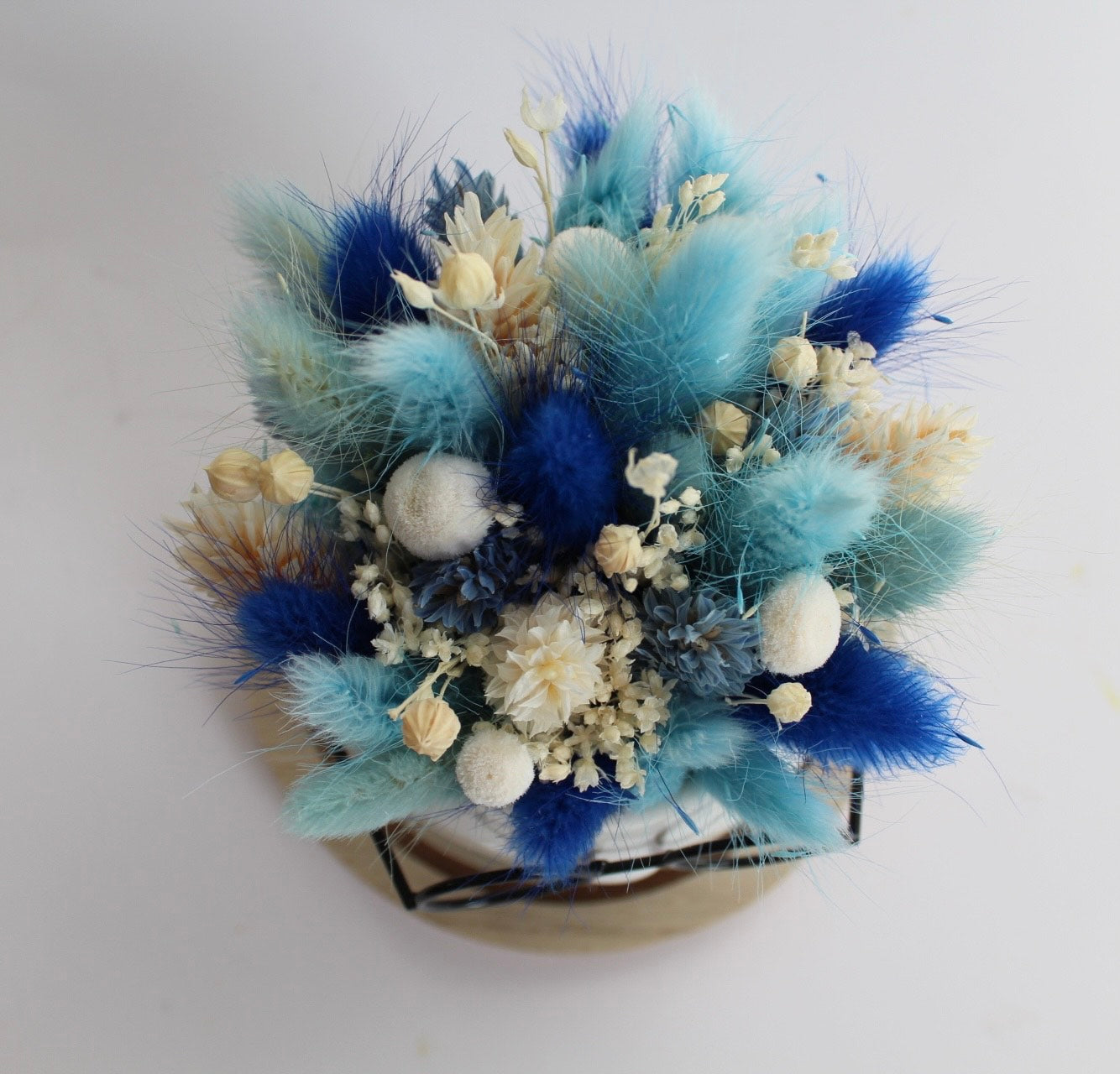 Bloempot met bril - klein blauw